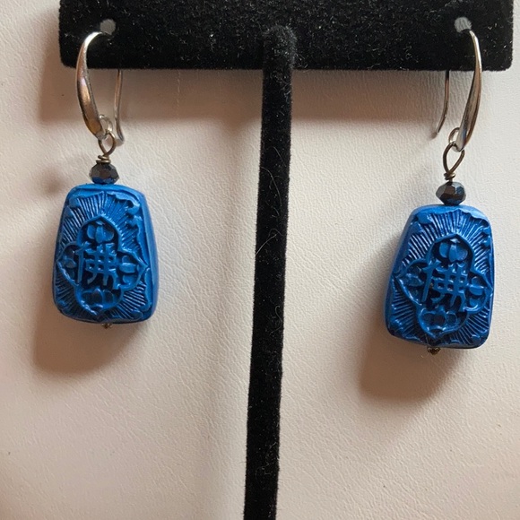 Indigo Blue Earrings - Picture 2 of 9